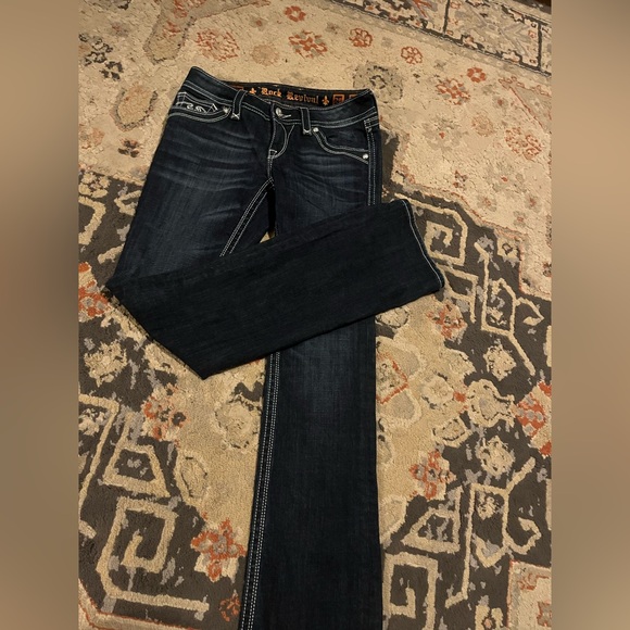 Rock Revival Women's Deep Indigo Boot Cut Jeans - Picture 1 of 4